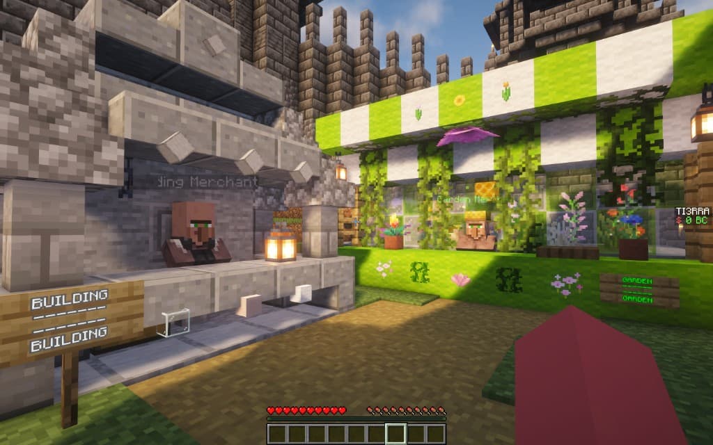 Inside the safe zone — Building Merchant and Garden Merchant stalls